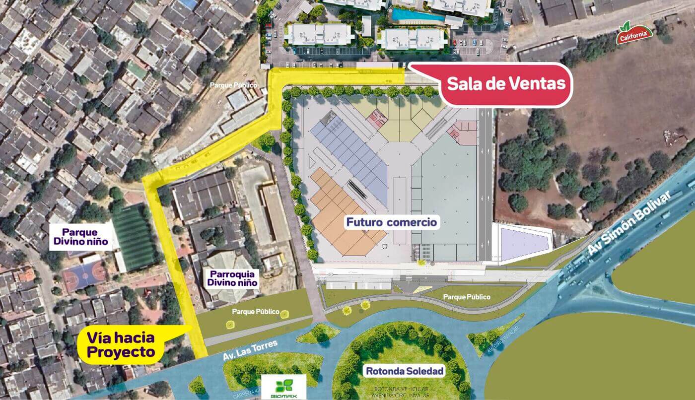 Como llegar a la sala de ventas